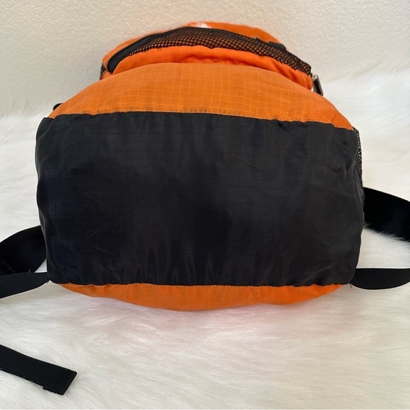 Kiva Orange Black Packable Travel Hiking Camping Backpack - Picture 12 of 14